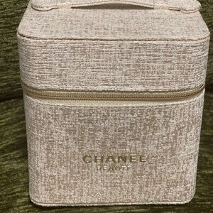 Chanel Tweed Shimmer Stunning Makeup Bag Clutch NWT